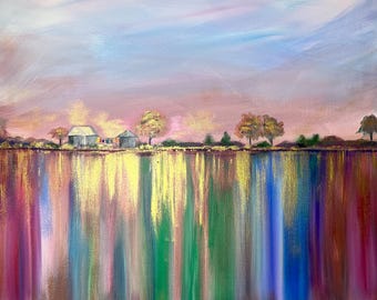 Lancaster County Vibes, 20 x 20 original painting