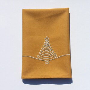 Christmas Tree Embroidered Cloth Napkins