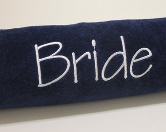 Bride Embroidered Beach Towel