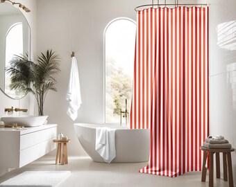 Abstrakter Ombré Duschvorhang Rot/Schwarz - Modern, Wasserdicht Aus Polyester, 183x183 Cm