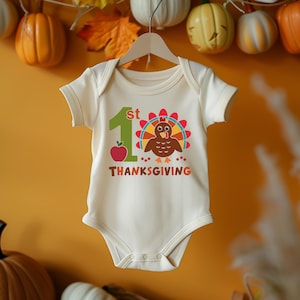 Danksagungs-Baby-T-Shirts, Baby-Danksagungs-Outfit, kleiner Truthahn-Shirt, Herbst-Babypartygeschenk, Jungen-Danksagung, Mädchen-Danksagung
