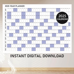 Large Wall Calendar 2025, Wall Planner 2025, Giant Wall Calendar, Full Year Wall Calendar 2025, Monthly Calendar 2025, Monthly Wall Planner