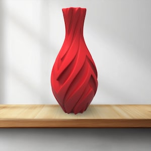 Spiral Wave Vase 3D Print Model STL File (Digital Download, Commercial License Included)