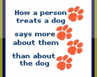 Treats A Dog - counted cross stitch chart - downloadable chart