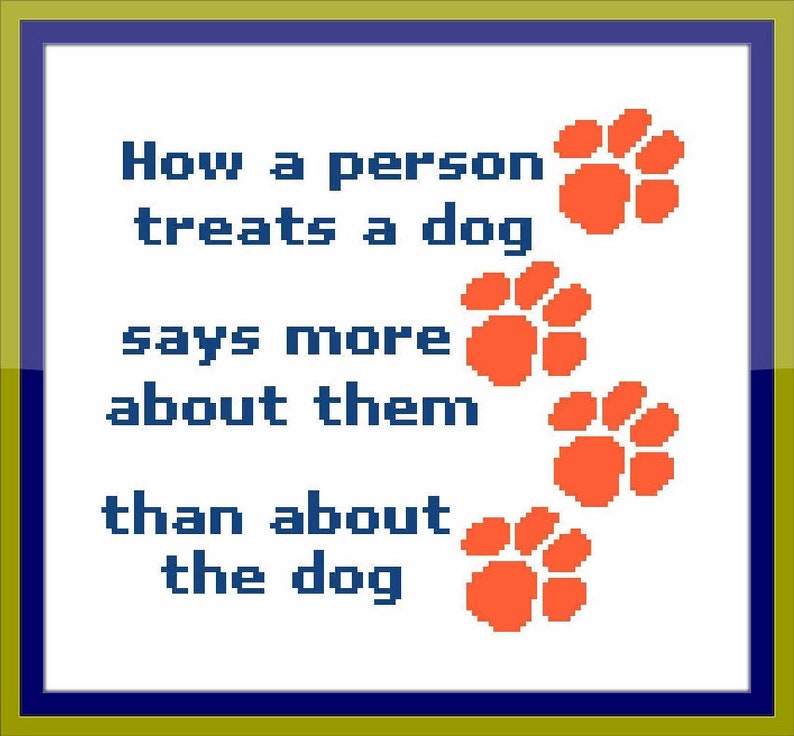 Treats A Dog counted cross stitch chart downloadable chart image 1