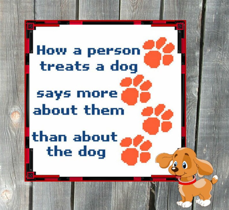 Treats A Dog counted cross stitch chart downloadable chart image 3