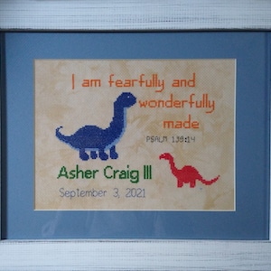 Baby Boy Birth Announcement- counted cross stitch chart - downloadable chart