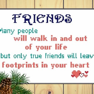 Friends - counted cross stitch chart - downloadable chart