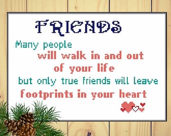 Friends - counted cross stitch chart - downloadable chart