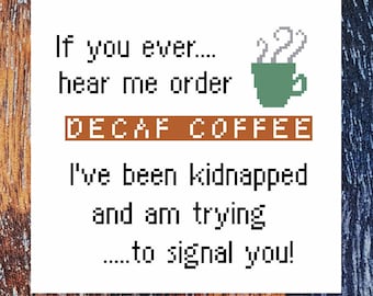 Decaf Coffee - downloadable chart