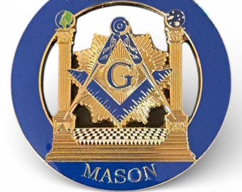 Benutzerdefinierte 3.Grad Blaue Hütte Meister Mason Emblem Freimaurerei Säulen Luxuriös