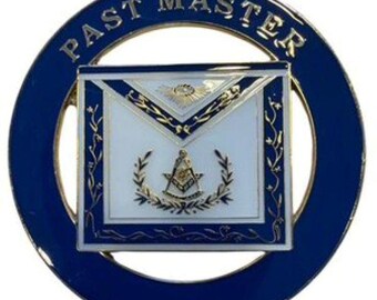 Custom Past Master Schürze Auto Emblem 3 "Masonic Emblem Auto.