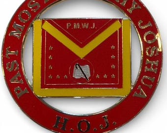 Masonic Past Most Worthy Joshua Auto Emblem