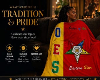 Custom Order of the Eastern Star Indoor and Outdoor Cozy Blanket