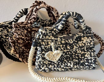 Bag Luna: handbag, shoulder bag, crochet bag, crocheted bag, crossbody bag, crossbody bag, crochet, bag, handcraft