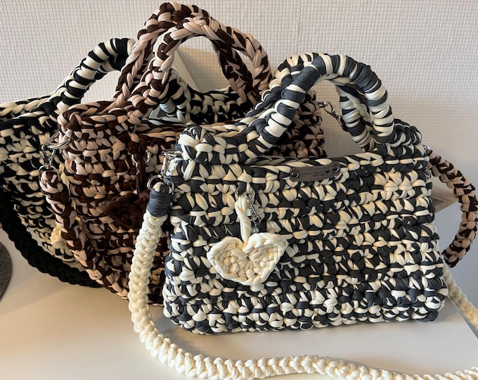 Bag Luna: handbag, shoulder bag, crochet bag, crocheted bag, crossbody bag, crossbody bag, crochet, bag, handcraft