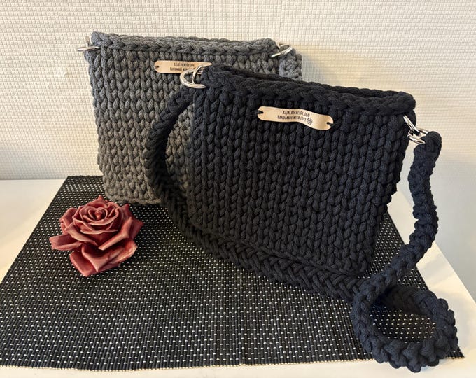 Jane Bag: Handbag, shoulder bag, crochet bag, crocheted bag, crossbody bag, crossbody bag, crochet, cell phone bag, bag, handcraft