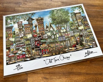 Pubs of Old Town Chicago  - Old Town, Chicago, Illinois Limited Edition Print by Pubs of Your Town Brian McKelvey