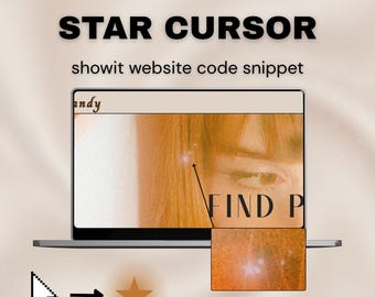 Animierter Sternen-Cursor mit Glitzerspur Add On für Showit Websites (Digitaler Download)