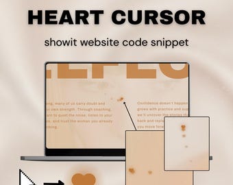 Herz-Cursor: Animierter Mauszeiger für Showit Websites