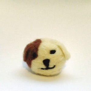 small needle felted wool dog