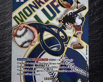 Monkey D. Luffy Dodgers X One Piece Night Promo Card - Etsy