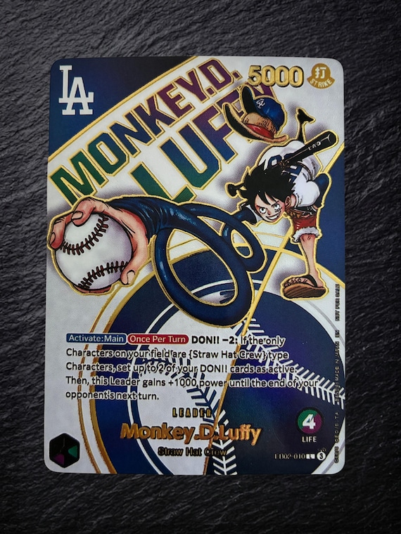 Monkey D Luffy EB02-010 L Dodgers One Piece Night Promo Card Engl