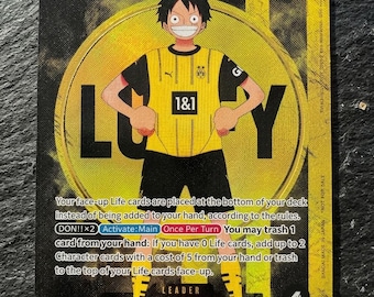 Carta artistica olografica di One Piece – Monkey D. Luffy Leader ST13-003 (V.3) Borussia Dortmund