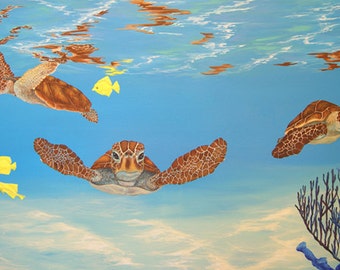 Turtle Reef - Limited Edition Giclee Print