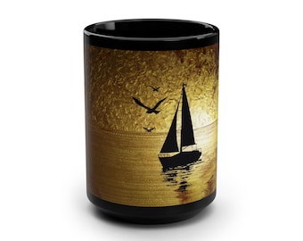 Coffee Mug Ceramic Mug Travel Mug Tea Mug Magic Mug Custom Text Mug Hot Chocolate Mug Ocean Mug Heat Changing mug Gift For Mom Gift for Dad