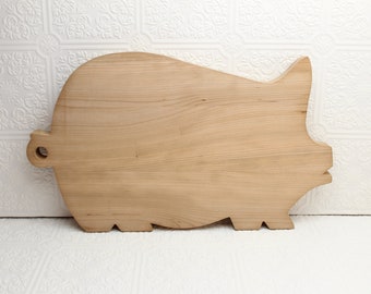 Wood pig cut out Cutting board Kitchen decor Farmhouse decor Home decor Wooden Sign Barnyard Unfinished wood