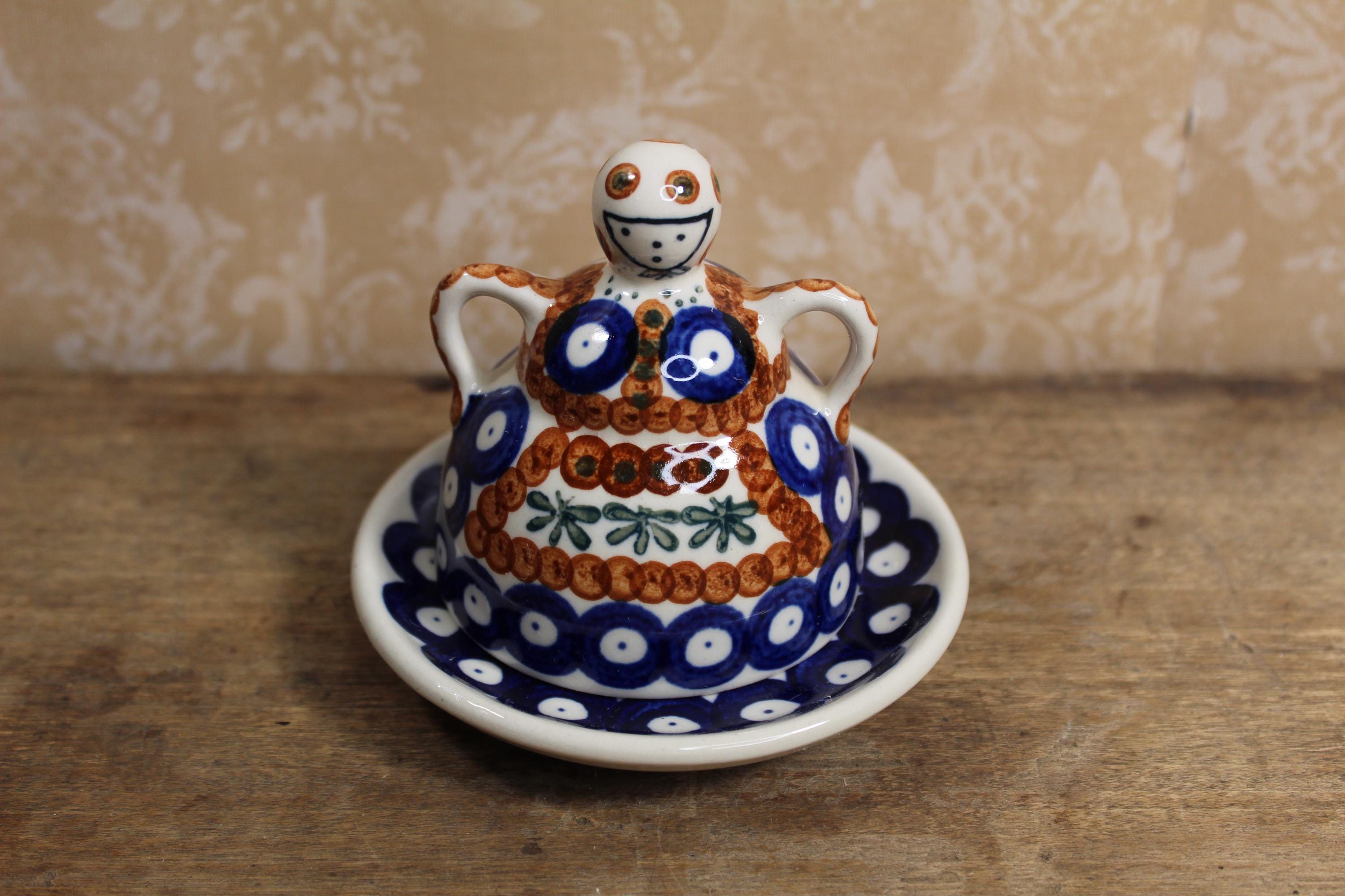 Vintage Polish Pottery Cheese Lady - Etsy