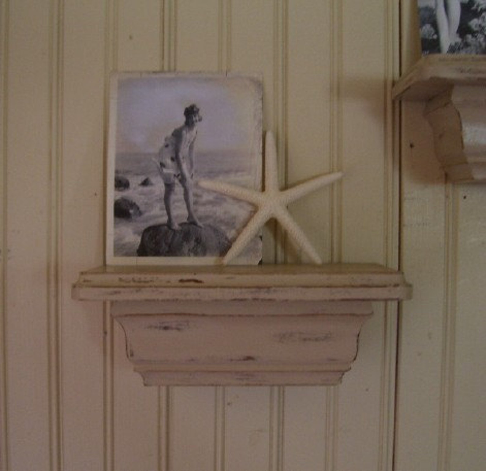 Seaside beach shelves shabby cottage nautical romantic shells Etsy