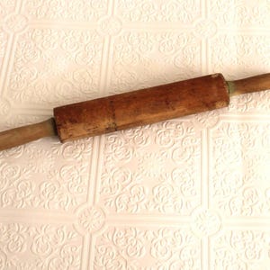 Vintage wooden rolling pin Handled rolling pin Home decor Farmhouse Shabby Cottage Pastry Baking Rustic decor