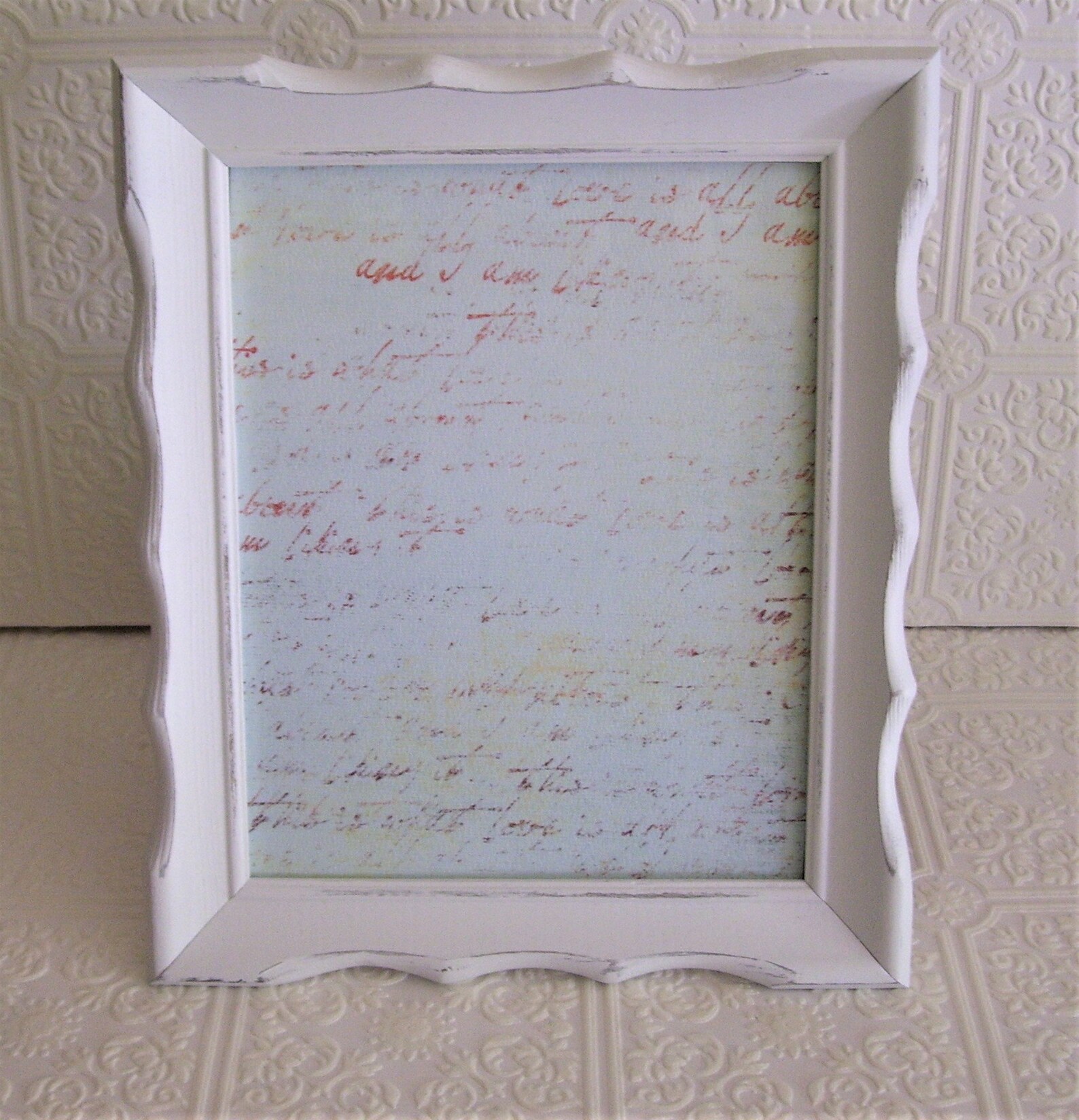 2 vintage cottage picture frames Photo frames Wall decor White Etsy