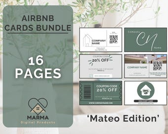 Airbnb Business Card Bundle 'mateo Edition' Templates Airbnb