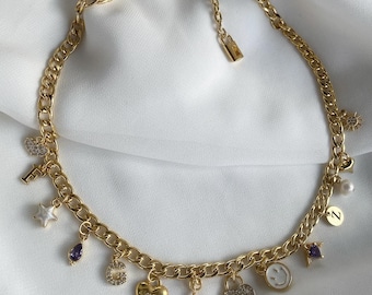 Collana con ciondolo Stella Polare placcata in oro personalizzato: Amore e famiglia