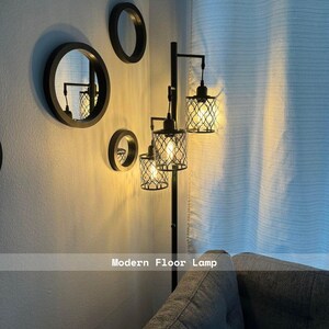 Arc Floor Lamp, Modern Natural Light for Living Room, (Made in USA), Home Decor