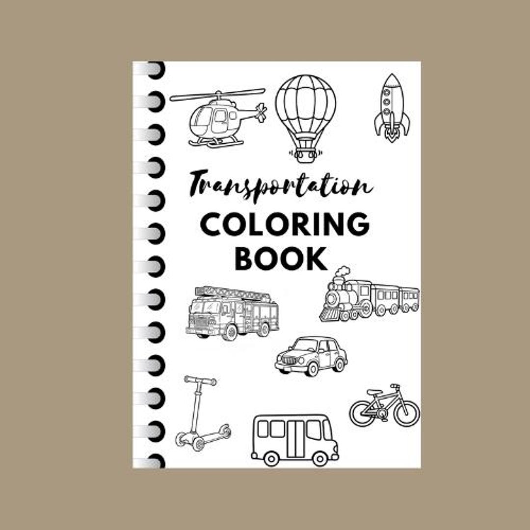 Transportation Coloring Book for Kids | 21 Vehicles Coloring Pages ...