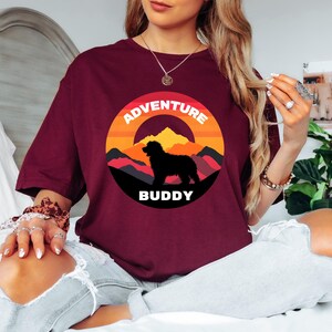 Adventure Buddy, Old English Unisex Graphic T-Shirt, English Sheepdog Mom Gift, Sheepdog Parent Shirt, Dog Graphic Tee, Animal Lover Gift