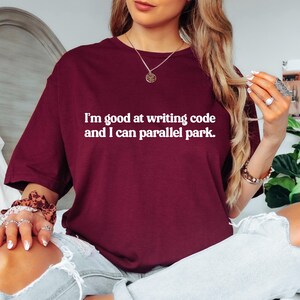 Grappig programmeer-T-shirt: codering en parallel parkeren sarcasme afbeelding 6