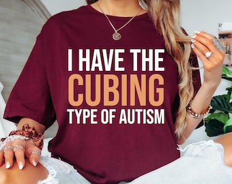 Cubing Autism Unisex Tee: Funny Cube Solver Gift