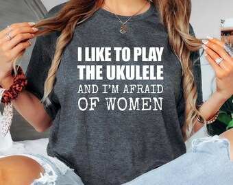 Lustiges Ukulele Spieler T-Shirt: Meme Humor Knebel Geschenk