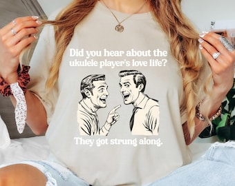 Ukulele Player Wortspiel T-Shirt: Comic Style Musikliebhaber Geschenk