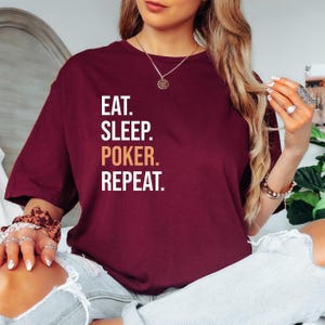 Camiseta unisex con temática de póker, regalo para jugador de cartas, camiseta de juego, regalo para jugador de póker, camiseta de blackjack, camiseta de casino, top identificable