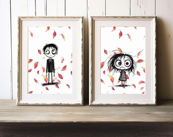 What's This? - "Creepie's First Autumn" Falloween Series - Digital Prints