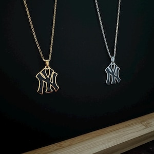 Collar de Nueva York, Collar de los Yankees de Nueva York, Collar de Nueva York, Colgante de Nueva York, Collar de Nueva York, Collar de béisbol, Unisex, Regalo para él, Regalo del Día del Padre