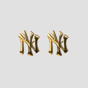 Pendientes de oro de Nueva York / Pendientes de Nueva York / Pendientes de los Yankees de Nueva York - Ciudad de Nueva York, Regalo para ella, Pendientes para ella, Regalo para el Día del Padre