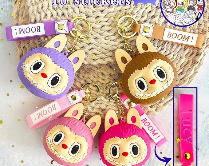 Labobo Keychain Price Purple Labubu Inspired Bling Bling Keychain - Etsy