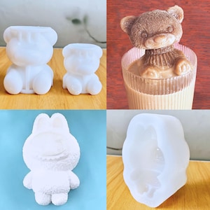 Little Bear/Labubu Ice Maker Mold,Cocktail Personalized Ice Cube Silicone Molds,Whisky Mold,Cute Animal Ice Cube Mold,Ice Cream Mould
